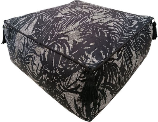 Πουφ Nackenrolle Grey-Black 45x45x33cm