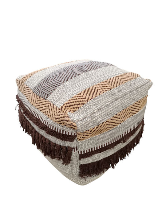 Πουφ Μαξιλάρα Αδιάβροχη Καφέ 40x40x36cm