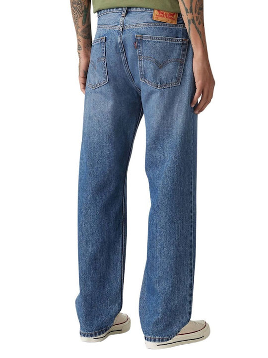 555 Herren Jeanshose Relaxed Gerade Passform Blau