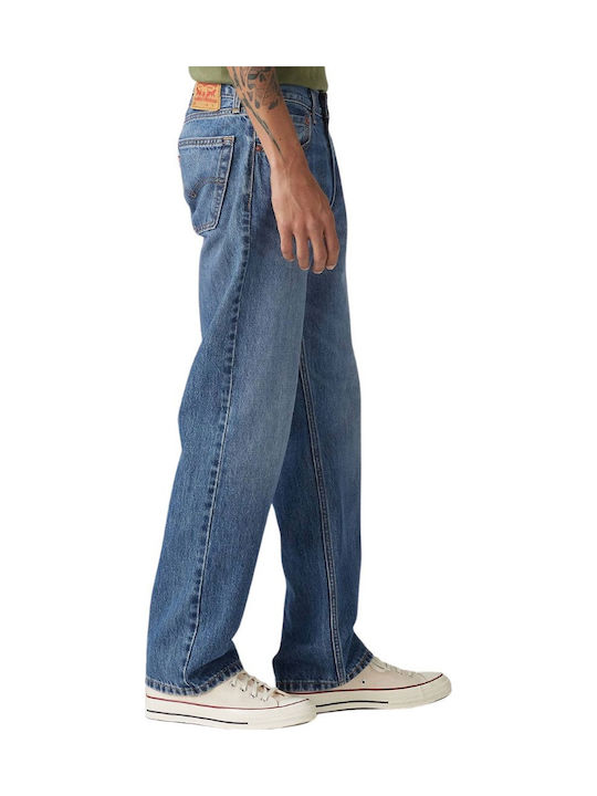 555 Herren Jeanshose Relaxed Gerade Passform Blau