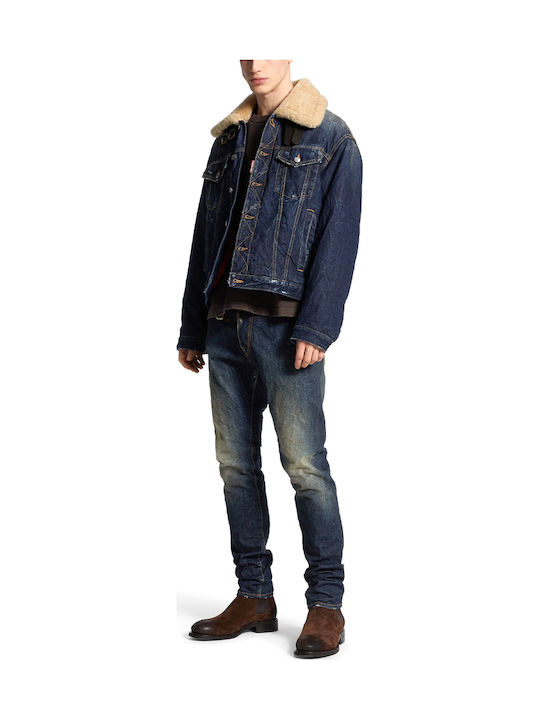 Cool Guy Men's Jeans Pants with Slim Fit Blue