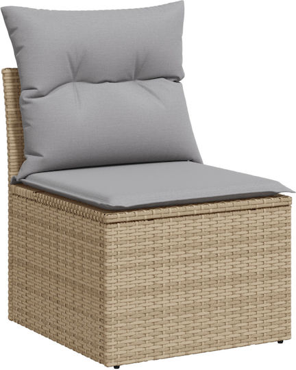 Outdoor Living Room Set 8 Pieces Beige with Pillows