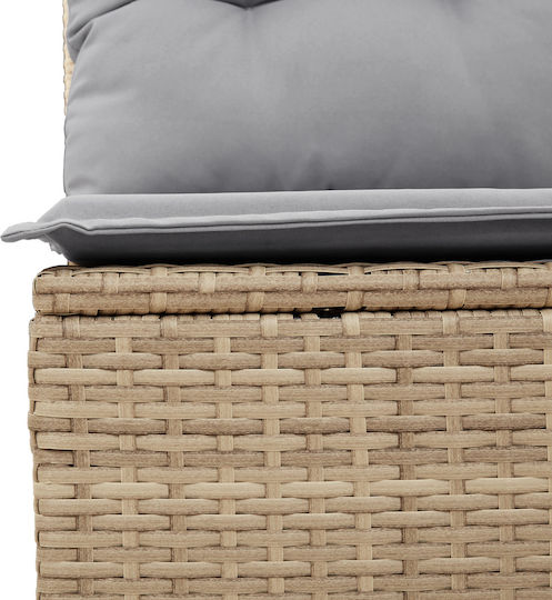 Outdoor Living Room Set 8 Pieces Beige with Pillows