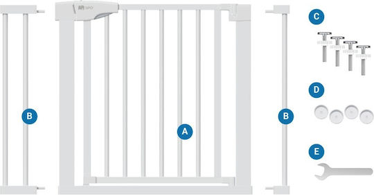 Sipo Security Door with Screws, βιδωτό, βιδωτο made of Metal in White Color 1pcs