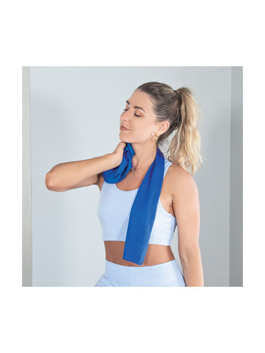 AMILA Microfiber Blue Gym Towel 100x50cm