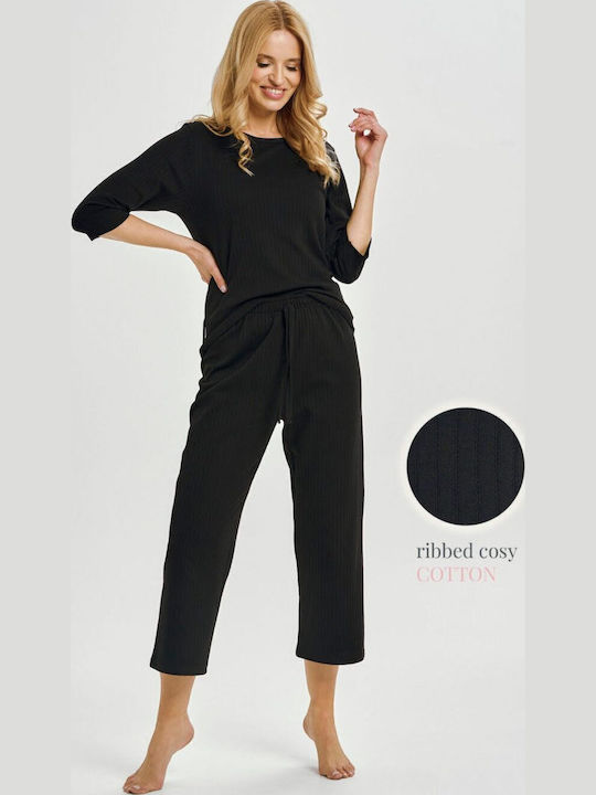 Taro Summer Women's Pyjama Set Black