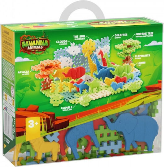 Marioinex Τουβλάκια Animals Savanna για 3+ Ετών 100τμχ
