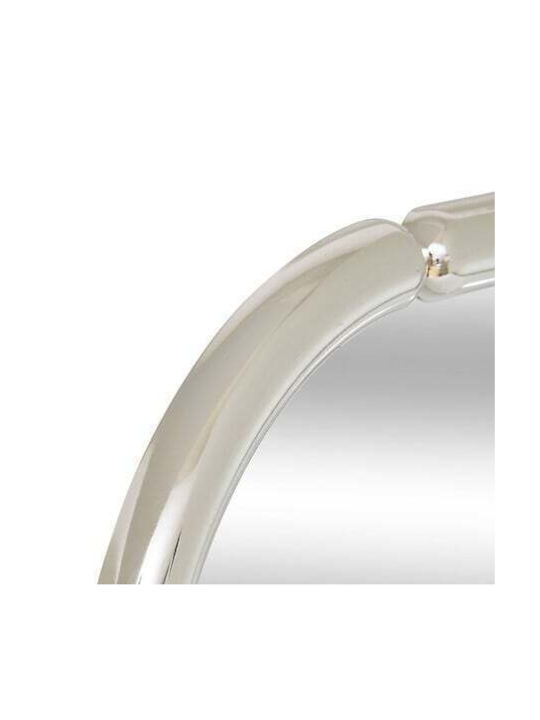 Atmosphera Micaela Wandspiegel Oval mit Silber Kunststoff Rahmen 55x35cm