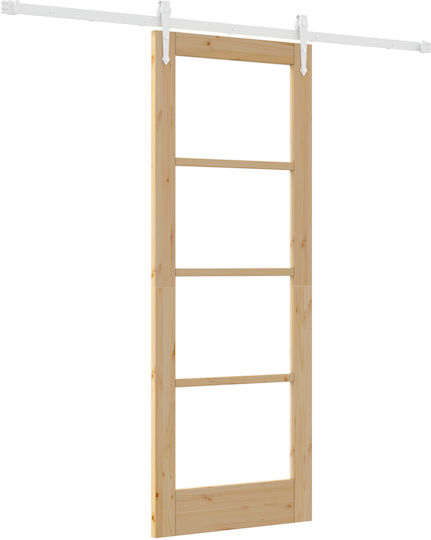 Vidaxl Schiebetür Set Zubehör 73,5x198,5 Cm Massivholz Kiefer Innentür Vidaxl Glas 'orkdal' 73,5x198,5x4 Cm Massivholz Kiefer Beige