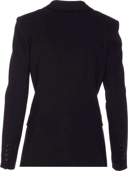 Pinko Damen Mittellang Blazer Black