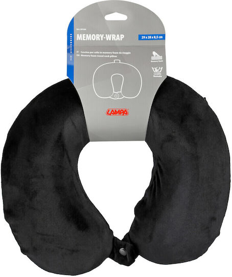 Lampa Μαξιλαράκι Ταξιδίου Μαξιλαράκι Memory Foam Μαύρο