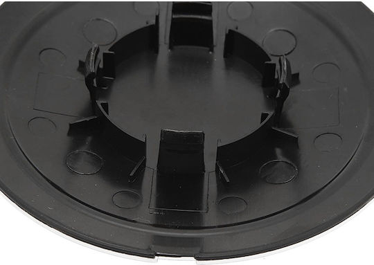 Fiat 500 Chrome Black Car Wheel Center Cap 133mm 1 Piece