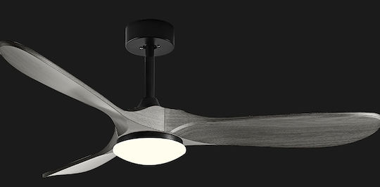 GRC Tech Ceiling Fan 132cm with Light Fixture Grey / Black