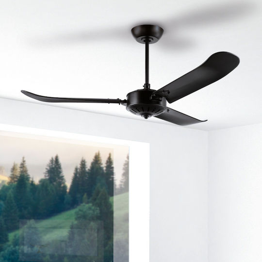 Eglo HOI AN Ceiling Fan 137cm Matt Black
