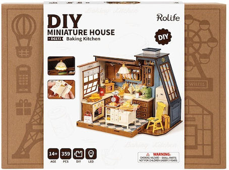 Rolife Construction Toy Wooden Robotime The Baking Kitchen With LED