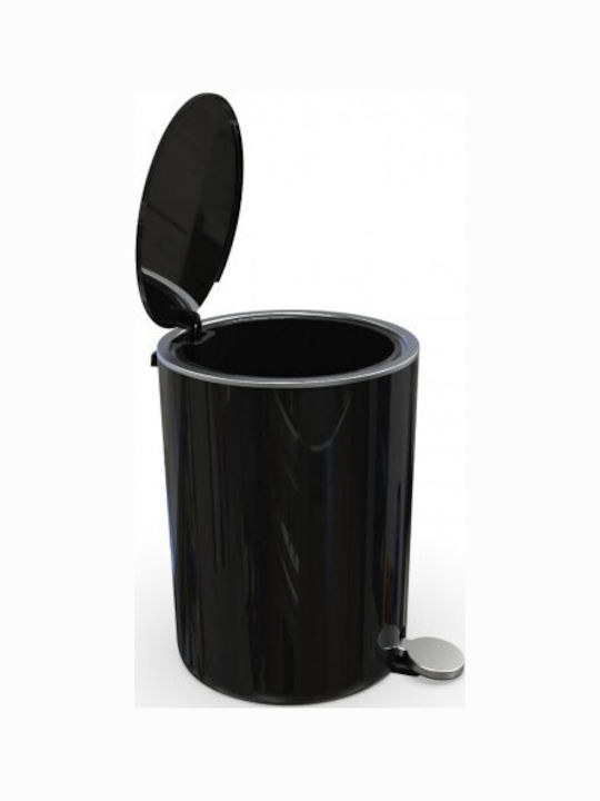 Marva Lenox M-E66-06 Plastic Bathroom Basket Soft Close 5lt Black