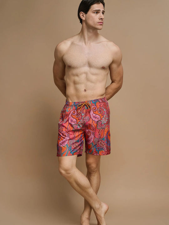 Costum de baie bărbați Litore Pantaloni Scurți Albastri Roșii