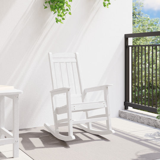 Schaukelstuhl Hölzernes White 70x92x108εκ.