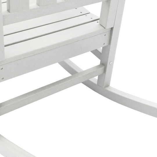 Schaukelstuhl Hölzernes White 70x92x108εκ.