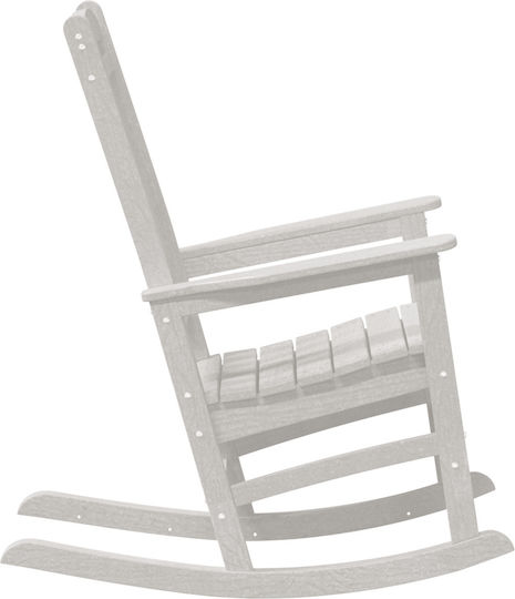 Schaukelstuhl Hölzernes White 70x92x108εκ.