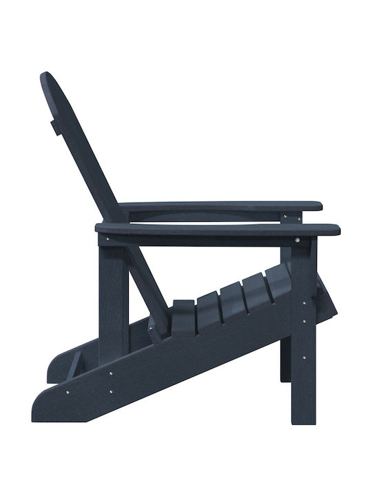 Градински Стол Дървен Adirondack Тъмносин 74x82x91см