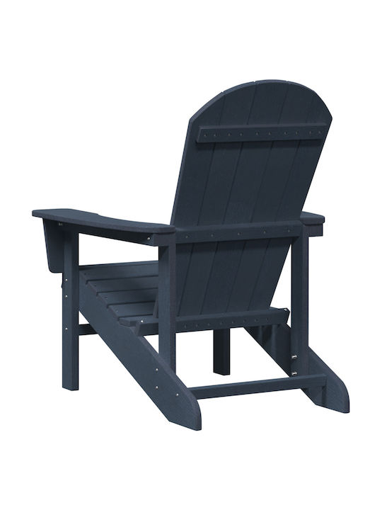 Градински Стол Дървен Adirondack Тъмносин 74x82x91см