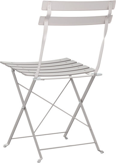 Zappeion Metallic Beige Outdoor Chair 2 Pieces 42x42 cm