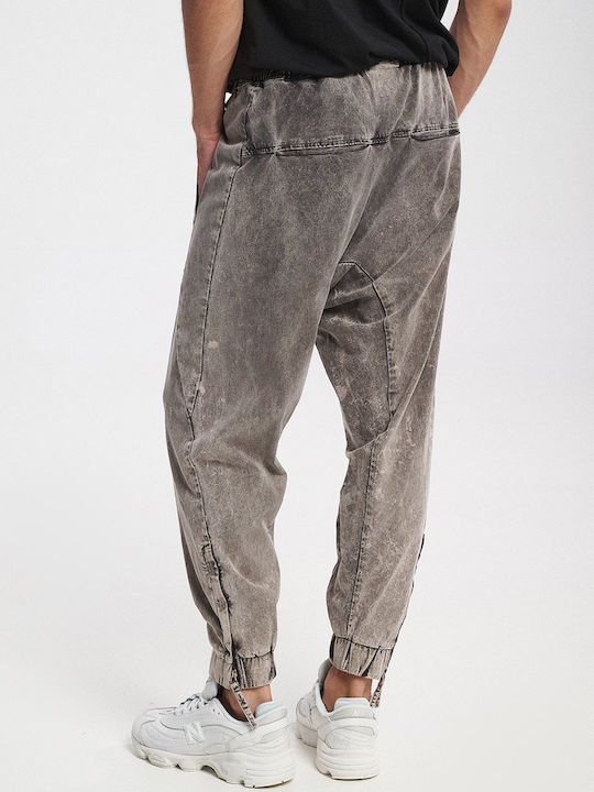Men's Jeans Pants with Regular Fit Washed Grey