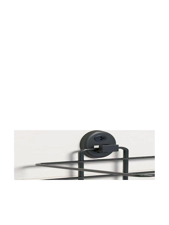 Femmit Bathroom Kitchen Shelf Wall Towel Holder Self-Adhesive or Screws Matte Black