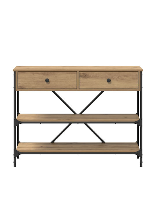 Wooden Console Table Walnut L100xW34.5xH75cm