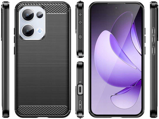 Spacecase Carbon Back Cover Silicone Black (Oppo Reno13 5G)