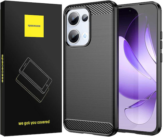Spacecase Carbon Back Cover Silicone Black (Oppo Reno13 5G)