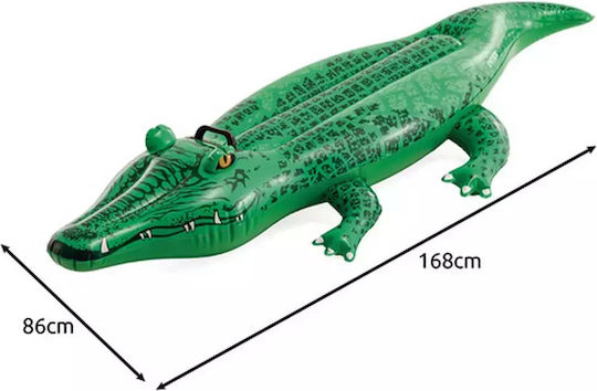 Intex Gator Παιδικό Φουσκωτό Ride On Θαλάσσης Κροκόδειλος με Χειρολαβές Πράσινο 168x86cm