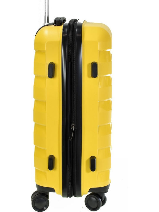 Seagull Cabin Travel Suitcase Hard Yellow with 4 Wheels Height 55cm SG180-55-Yellow