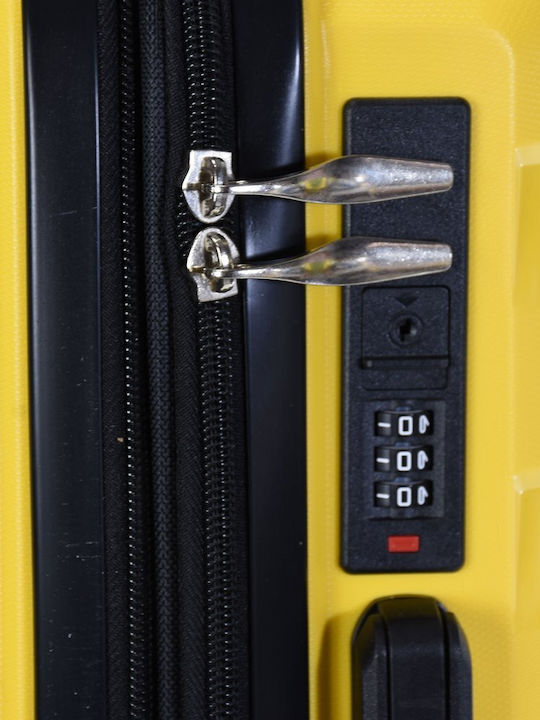 Seagull Cabin Travel Suitcase Hard Yellow with 4 Wheels Height 55cm SG180-55-Yellow