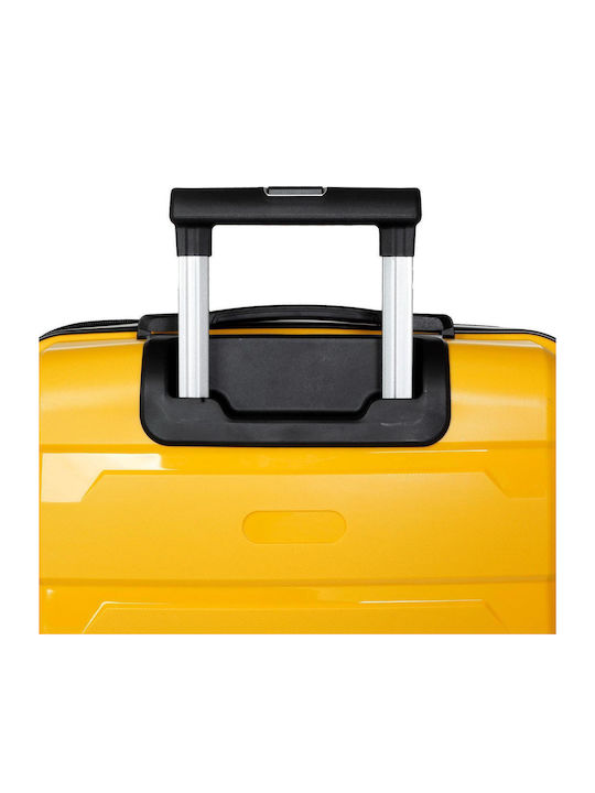 Seagull Cabin Travel Suitcase Hard Yellow with 4 Wheels Height 55cm SG180-55-Yellow