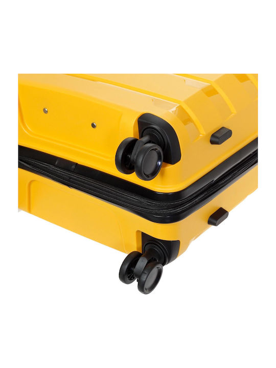 Seagull Cabin Travel Suitcase Hard Yellow with 4 Wheels Height 55cm SG180-55-Yellow