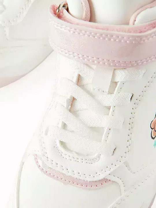 Paw Patrol Kids Sneakers High with Hoop & Loop Closure White