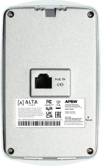 Alta Labs Ap6w Wall Mount Wi-fi 6 Access Point Χωρίς Ροε
