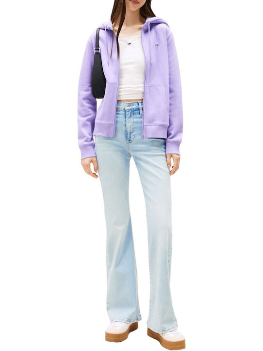 Women's Sweatshirt Jacket Hooded Lila