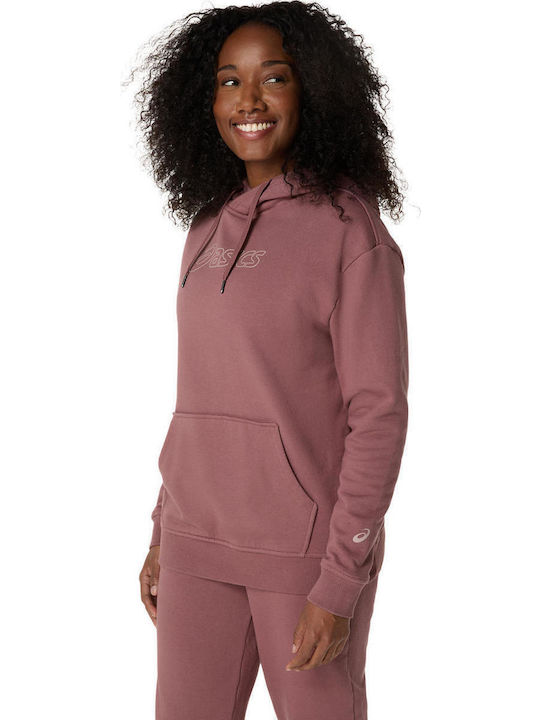 ASICS Sweatshirt Rosa mit Kapuze