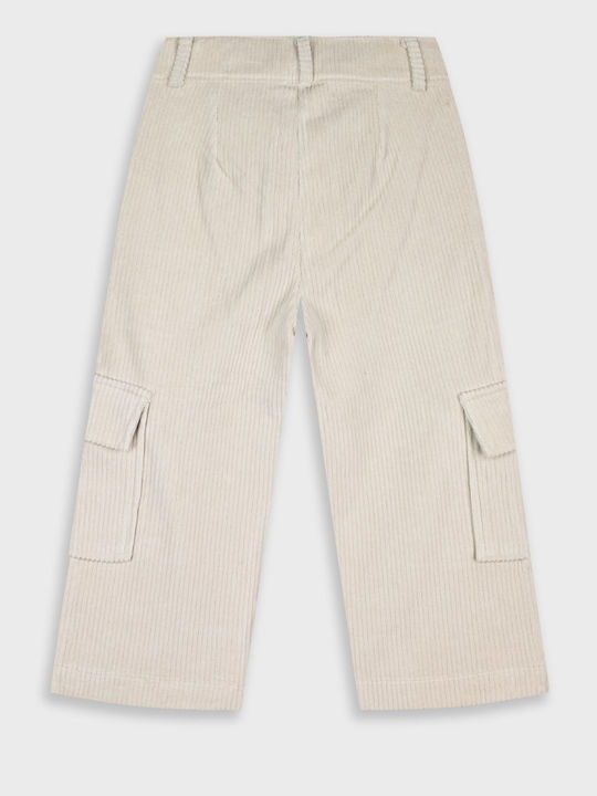 Pantaloni Largi Din Catifea Raiată Gheață 15-125341-2