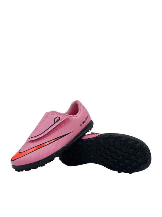 Παιδικά Ποδοσφαιρικά Παπούτσια Mercurial Vapor 16 Club Rasen ohne Schnürsenkel Magic Flamingo / Total Crimson / Black
