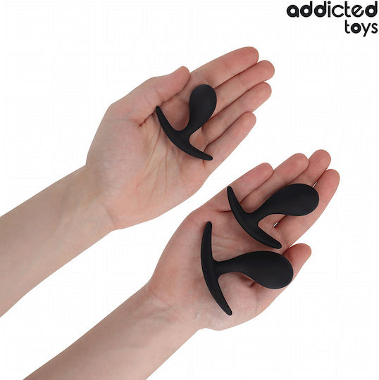 Addicted Toys Πρωκτικές Σφήνες Σετ Small Μαύρες 3τμχ