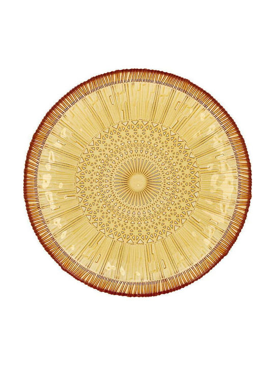 Bitz Platou de Servire Sticlă Portocaliu cu Diametru 30buc 1buc