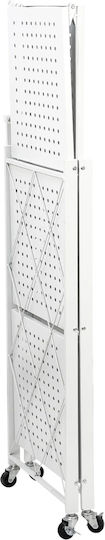 Bakaji Floor Bathroom Shelf Metallic 87x36x34cm Pink