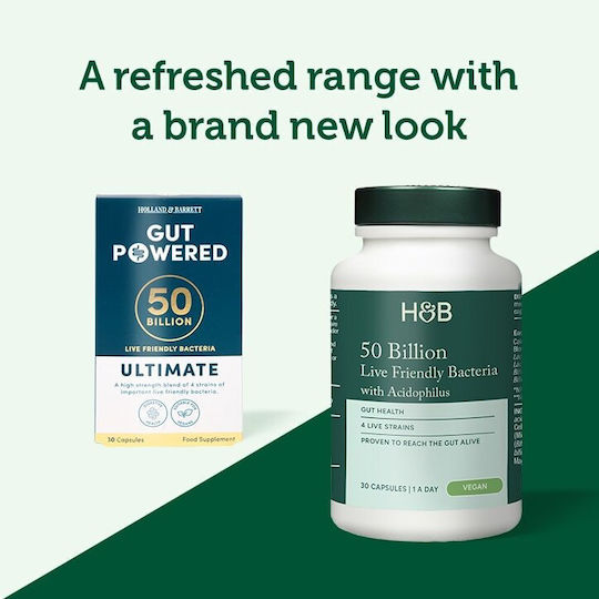 Holland & Barrett 50 Billion Live Friendly Bacteria Probiotice 30 capace