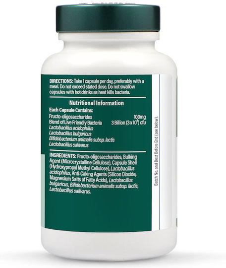 Holland & Barrett 3 Billion Live Friendly Bacteria Συμπλήρωμα με Προβιοτικά 60 κάψουλες