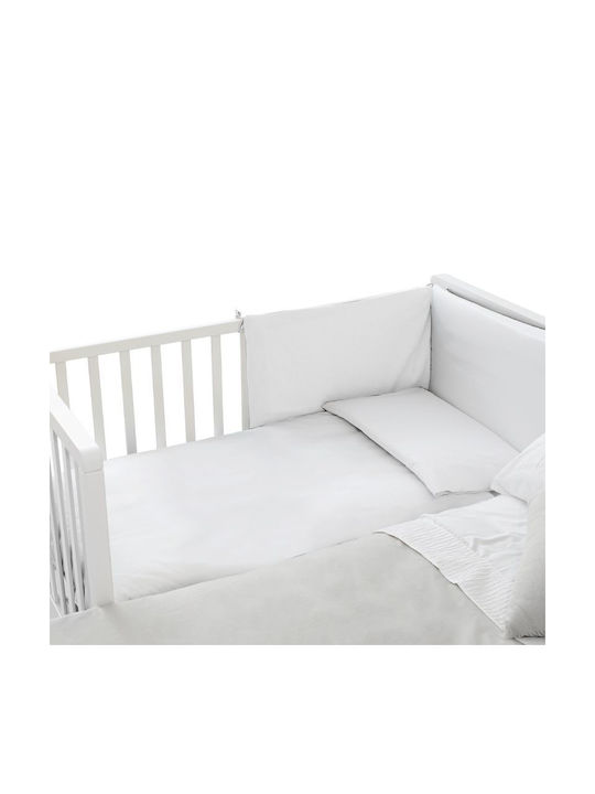 Pali Pătuț Bebeluși Alb pentru Saltea 73x133cm
