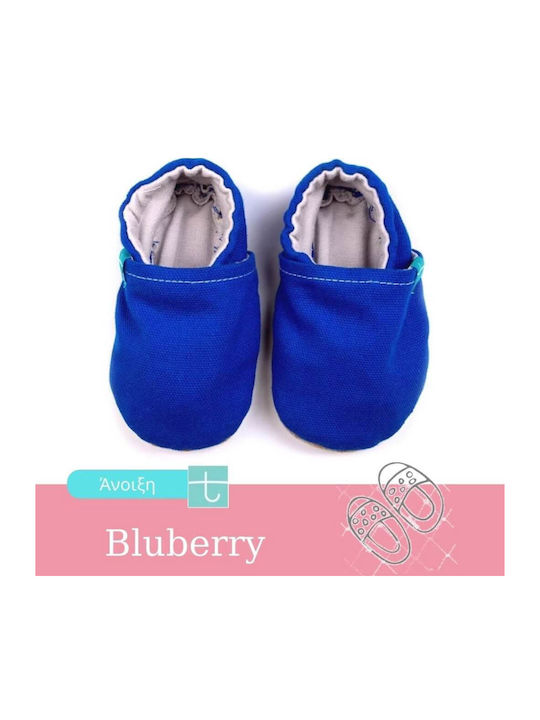 Titot Baby Run Χειροποίητα Αντιολισθητικά Παπουτσάκια Bluberry